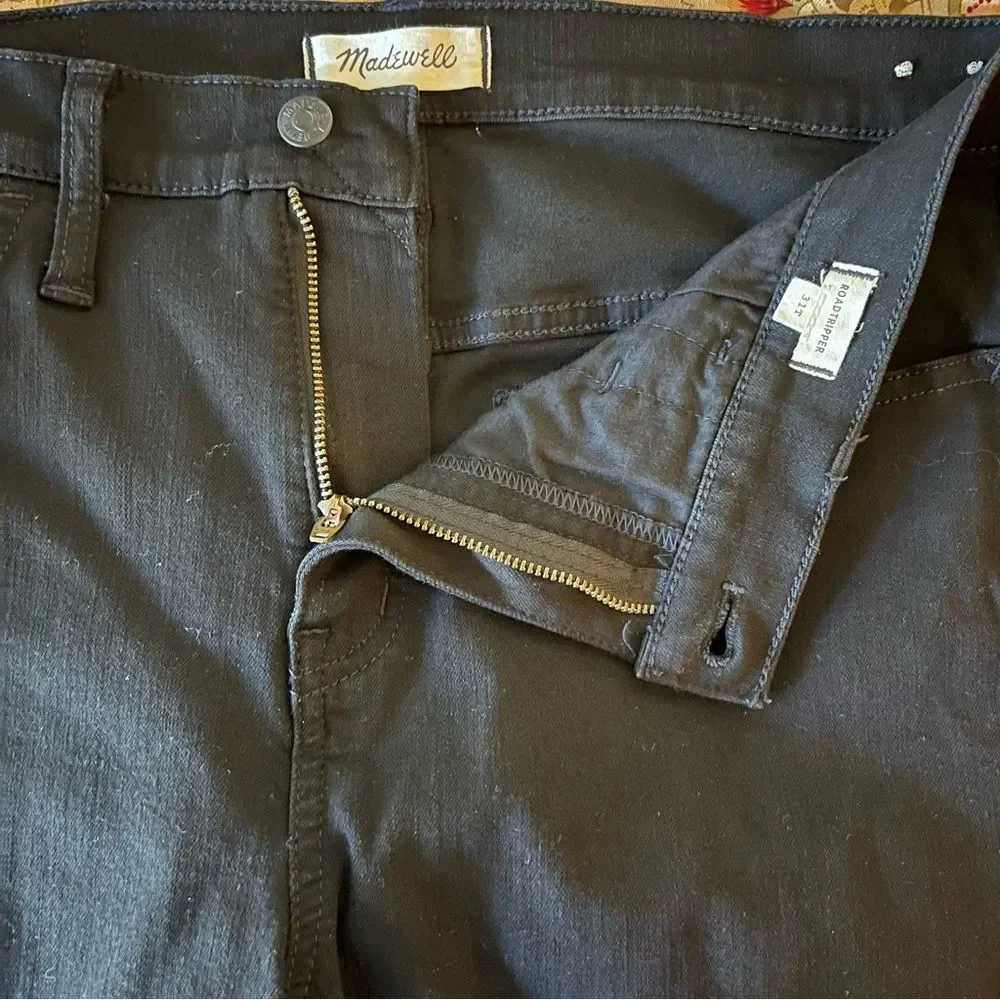 MADEWELL Roadtripper Black Denim Skinny Jeans Women's 31T